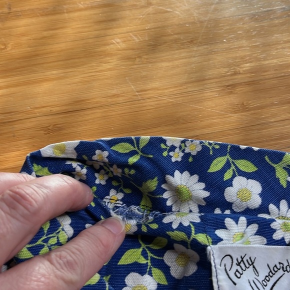 GUC Patty Woodward California- Vintage 1960s Blue and White Romper. Size M/L - Picture 7 of 9